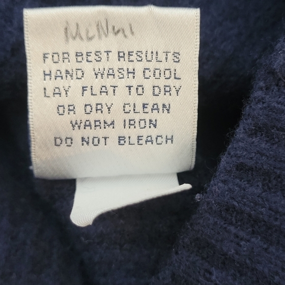 Peter Millar Men's Blue Wool Blend Waffle Knit Button Down Cardigan - Size XL - Picture 12 of 12